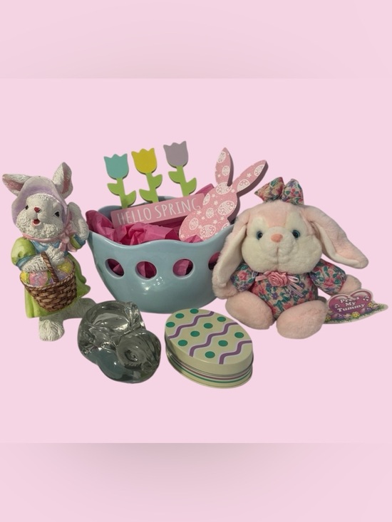 Multiples Other - Easter Bunny Bundle Egg Bowl Cute Spring Sign Plush Bunny *Easter Sale!*